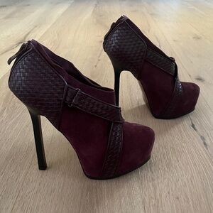 Bebe burgundy booties